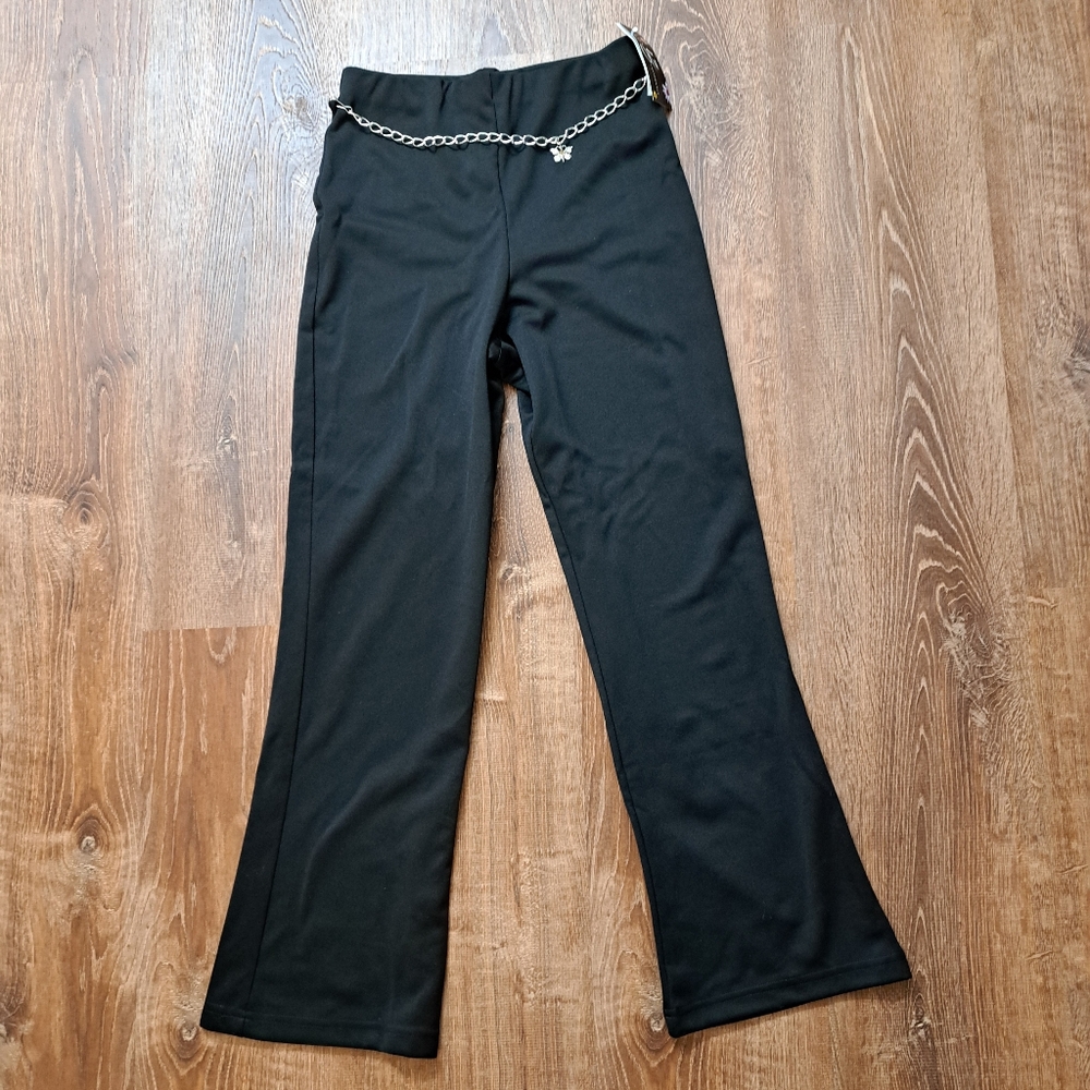 Y2k NWT Tweens Butterfly Chain Flare Pants